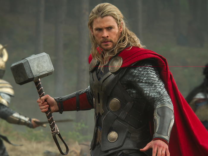 Thor holding his hammer